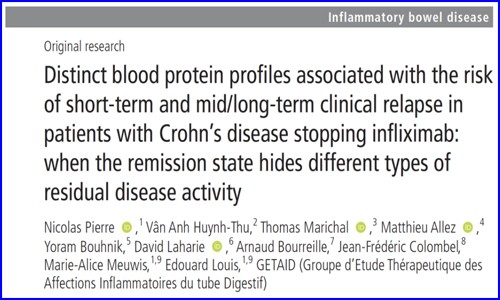 文献解读 |Olink 血浆蛋白组助力 Infliximab 单抗治疗克罗恩疾病停药后复发风险评估
