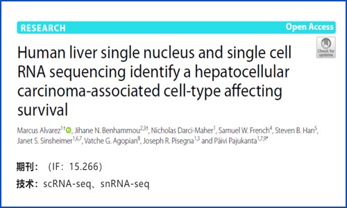 文献解读 |snRNA-seq 和 scRNA-seq 鉴定影响生存的肝细胞癌相关细胞类型