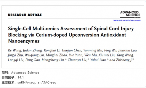 文献解读 | 通过铈掺杂上转换抗氧化纳米酶阻断脊髓损伤的单细胞多组学评估