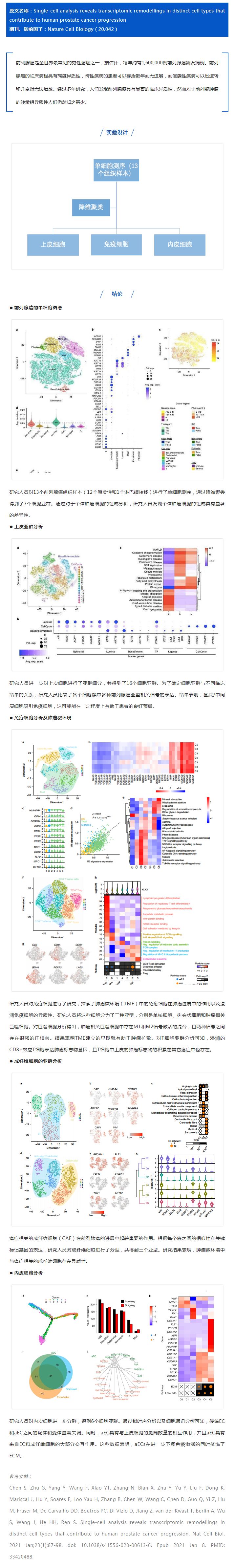 文献解读 | 单细胞测序研究人类前列腺癌
