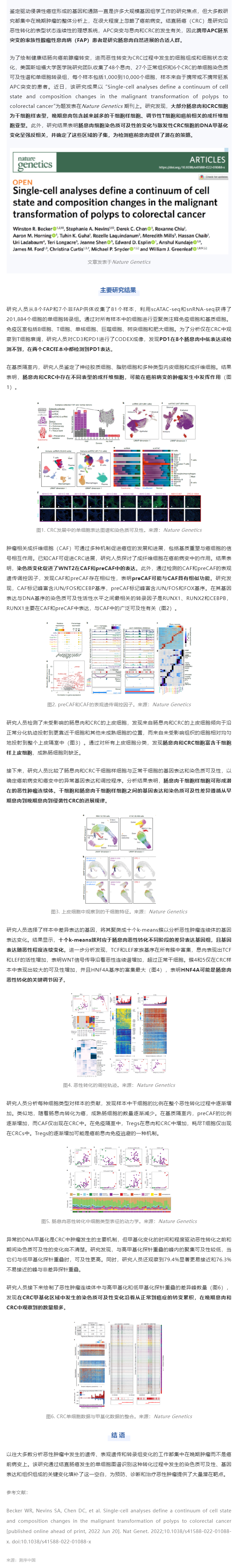 _Nature Genetics _ 单细胞图谱揭示肠息肉向到结直肠癌的恶性转化过程