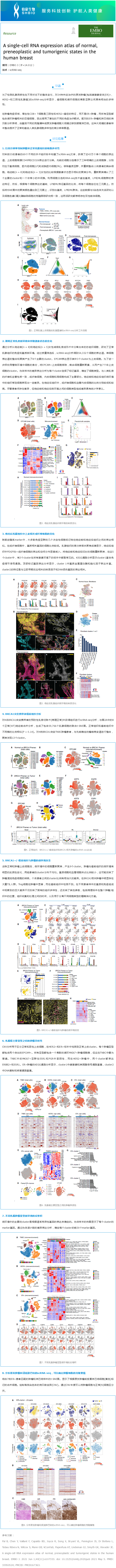 文献解读 | 人类乳腺正常、癌前和致瘤状态的单细胞 RNA 表达图谱