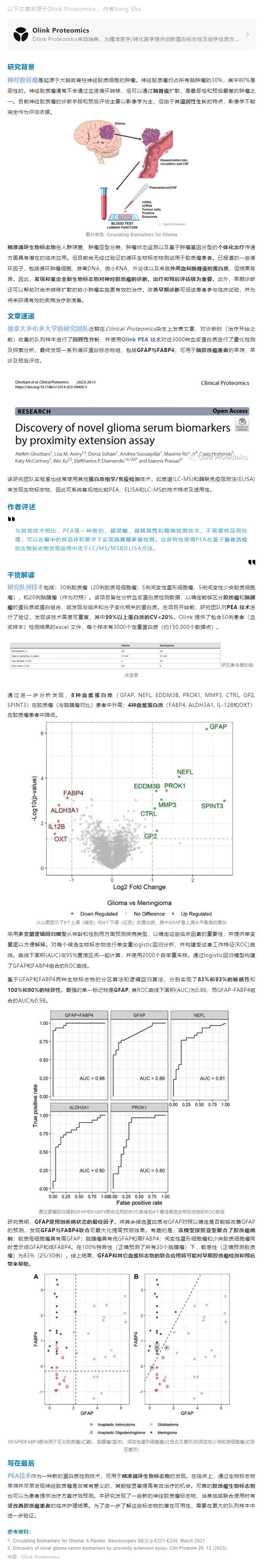 2023-08-18  液体活检 |Olink PEA 技术助力发现神经胶质瘤精准早诊循环蛋白标志物