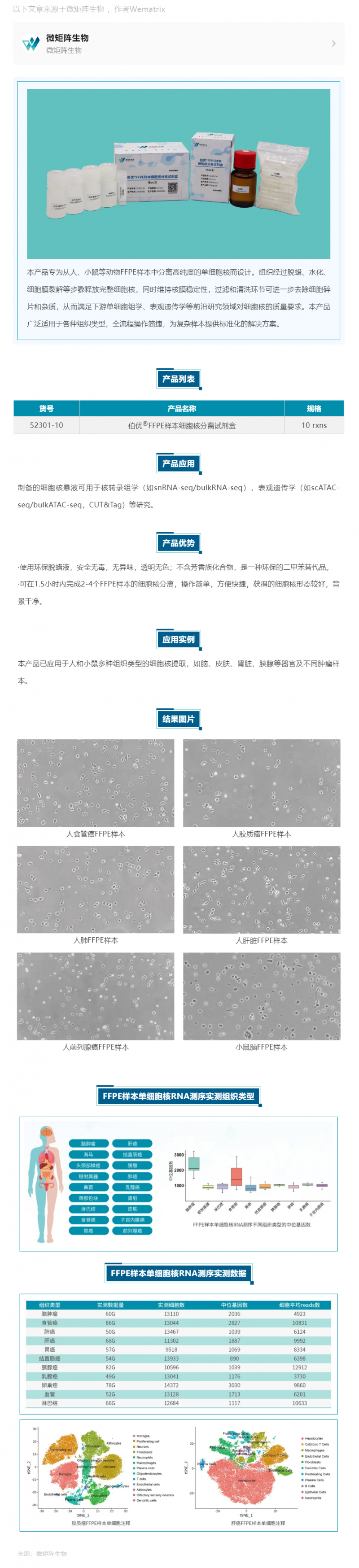 伯优®FFPE 样本细胞核分离试剂盒